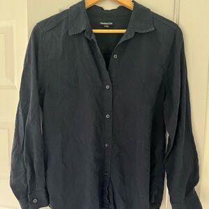 Navy Button-Up Shirt